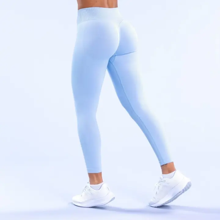 Pantalones deportivos sin costuras Leggings de yoga de cintura alta - 1