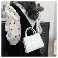 1 bolso elegante de color sólido para mujer con correa desmontable - Diseño con patrón de corazón, perfecto para regalo del Día de San Valentín, disponible en magenta, blanco, negro, verde, amarillo - details 30