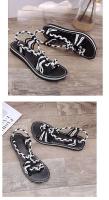 Sandalias de Playa para Mujer Verano Cinturón de Cuerda de Colores Mixtos Comodidad Casual - details 8