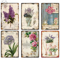 Flor Vintage hojalata para el hogar, letrero Retro desgastado, decoración de pared elegante para cocina, sala de estar, comedor, placa de Metal - details 7
