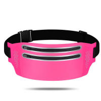 Bolsa transpirable reflectante para correr con cintura delgada y 2 compartimentos para senderismo, ciclismo y entrenamiento - details 5