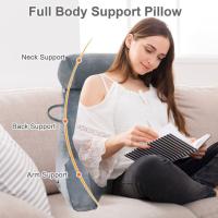 Almohada de Lectura para Cama, Almohada para Reposo en la Cama con Cuello Desmontable y Brazos para Sentarse en la Cama o el Respaldo, Almohada de Lectura Espalda para Trabajar Relajarse - details 1