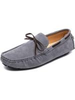 Los hombres mocasines zapatos de cuero vegano zapatos de la cubierta detalles de costura gamuza Vamp suela de goma Flexible tacón plano cómodo baile Slip-on - details 1