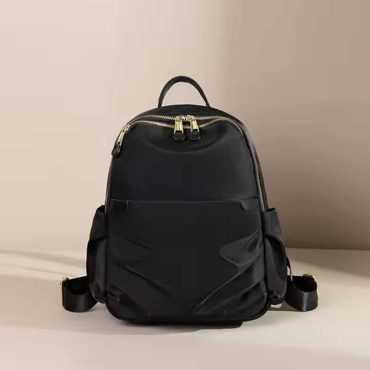 Bolso trasero para mujer, mochila antirrobo, bolsos estéticos de tendencia informal para mujer, bolsa de libros de lona resistente a la suciedad de Color café, resistente al desgaste - 1