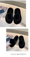 Zapatillas de fondo grueso de gran tamaño para mujer, interiores cálidos de Zapatillas de felpa, otoño e invierno, nuevo para el hogar - details 2