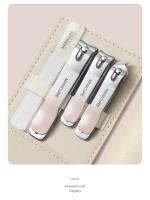 Juego de cortaúñas con bolsa de cuero giratoria, recortador profesional, herramientas de cuidado de pedicura, juego de manicura, regalo para el cuidado del hogar, 4 Uds. - details 9