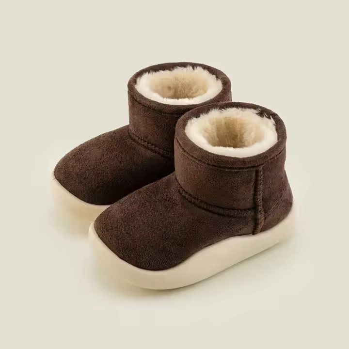 Botas de nieve, zapatos de algodón para bebé, bolsa de terciopelo caliente, zapatos de algodón con tacón - 1