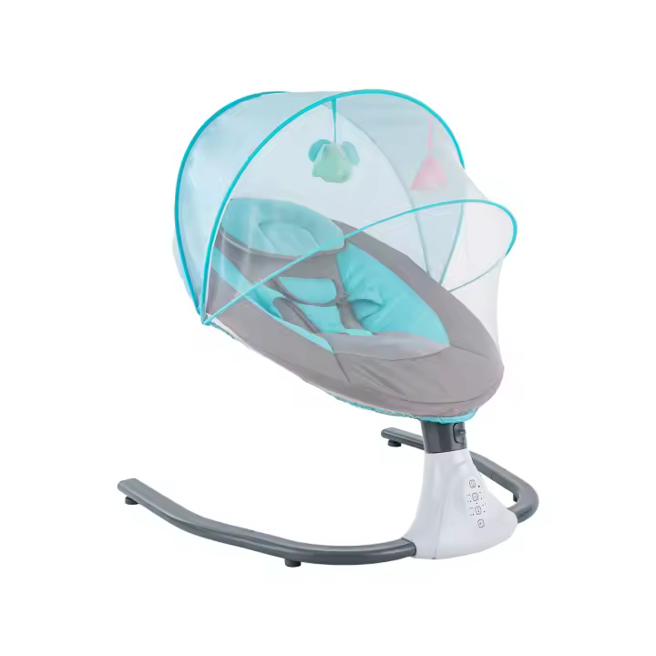 Balancín para bebé, electrónico, mecedora Bluetooth, columpio para música USB y juguetes para 0-12meses, 3-12kg - 1