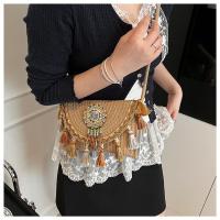 Bolso tejido a mano de verano estilo étnico de paja 2025 moda de interés especial nueva bandolera de hombro para vacaciones en la playa - details 13