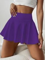 Skort Deportivo de Tiro Alto para Mujer - , Mezcla de Espándex/Poliestere Elástico, Plisado con Bolsillos para Tenis, Correr y Estilo Activo, Ropa Casual Atlética |   Textura Suave - details 7