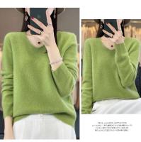 2024 100% Merino pura lana con cuello en V Otoño e Invierno suéter nuevo suéter de cachemira de las mujeres Casual de punto Top DMR201 - details 27