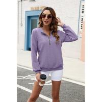 Sudadera con capucha para mujer azul cálido con sudaderas lisa sudadera deporte tendencia 2025 - details 12