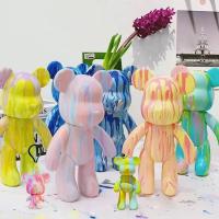DIY Painting White Embryo Fluid Plastic Hand Painting Violence Bear Toy Model Doll Parent-child Building Block Bear Doll Gift - details 18