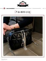 Marca Hong Kong2025Bolso de mano de lujo para mujer, bolso cuadrado pequeño de artículos genuinos de rombo, bolso de mano a juego de estilo occidental Premium - details 9