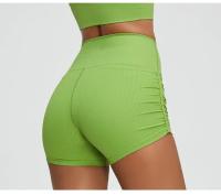Shorts Deportivos de Cintura Alta para Yoga y Estiramiento Secado Rápido, Transpirable, Material de Nylon - details 2