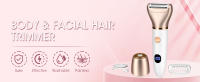 Maquinilla de afeitar eléctrica para mujer 2 en 1 Recortadora de bikini Depilación facial Afeitadora corporal recargable por USB Recortadora de vello púbico seco y húmedo Afeitadora para mujer Pantalla LCD, regalos para mujeres - details 0