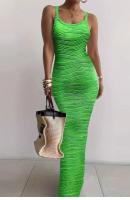 Moda mujer nueva tendencia Z Color sólido Sexy elegante Godde Single ulder Drees - details 42
