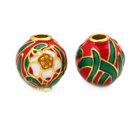 Pulseras de Abalorios de Dáfodil de Brasso con Pintura de Aceite 4PCS Accesorios de Joyería DIY Hechos en China - details 20