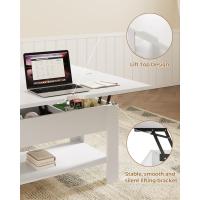 Mesa de Almacenamiento Oculto Regulable en Altura 3 en 1 Multifunción Diseño Blanco - details 3