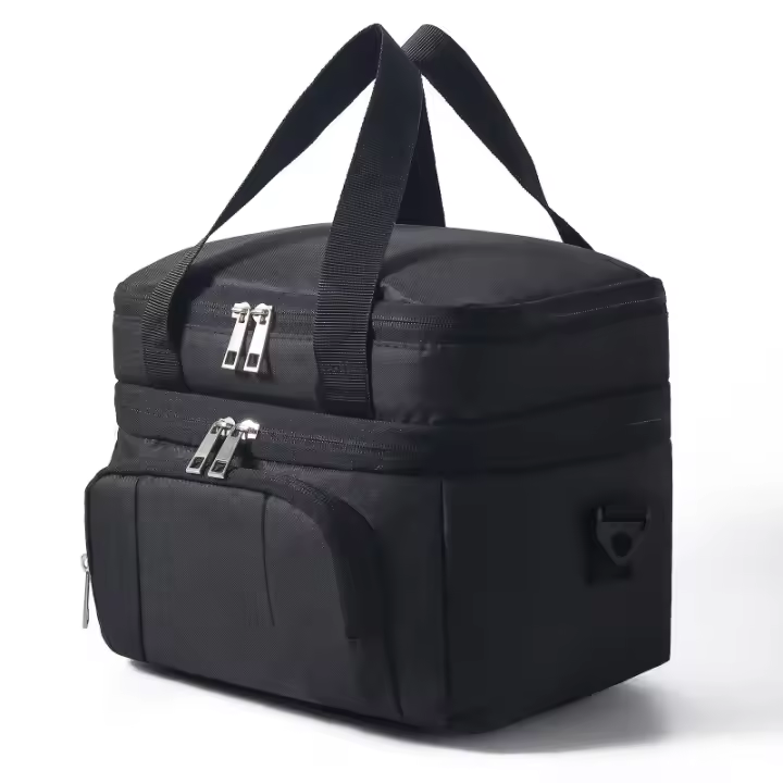 Bolsa de Almuerzo Térmica Portátil con Doble Aislamiento Bolsa Aislante Térmica Impermeable para Picnic con Correa Ajustable - 1