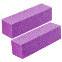 Limas de pulido para manicura y pedicura, esponja para el cuidado de las uñas, color rosa y blanco, 10 piezas - details 1