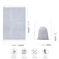 YEUZLICOTTON gran oferta borla a rayas 100% algodón sauna spa baño para el hogar 100*180CM viaje turco toalla de playa grande - details 1