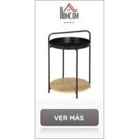 Juego de 2 Mesas Auxiliares con Patas de Madera Mesas Nido Mesas de Café para Salón Dormitorio Oficina 59,5x39,5x45 cm y 44,5x28,5x40 cm Blanco - details 9