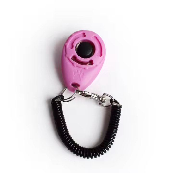 Clicker de entrenamiento de plástico para perros y gatos, correa de muñeca ajustable, llavero de sonido, repelente de perros, productos para mascotas, nuevo - 1