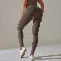 Hamidou-mallas deportivas para mujer, pantalones de Yoga de cintura alta, sin costuras, para correr, Fitness y entrenamiento - details 40