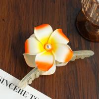 Pasadores bohemios, garra para el pelo con flores, horquilla bonita con perlas, pinza para el pelo con flores, tocado de estilo coreano, Clip de tiburón grande para mujer - details 7