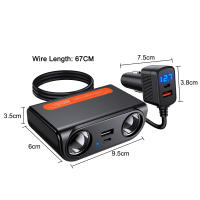 Awapow Cargador de Coche 120W Adaptador de Enchufe Tipo-USB Salida de Potencia 12/24V - details 5
