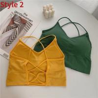 Top Deportivo para Mujer Camisola sin Mangas con Sujetador Incorporado Color Sólido Estilo Crop - details 14