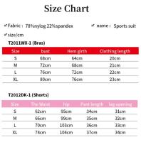 Conjunto de Yoga para Mujeres Sports Bra y Shorts de Cintura Alta Leggings de Secado Rápido para Correr y Fitness Zapatos y Ropa de Deportes - details 0