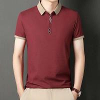 Polo de manga corta de moda de color sólido para hombre, top cómodo informal de verano para negocios - details 13