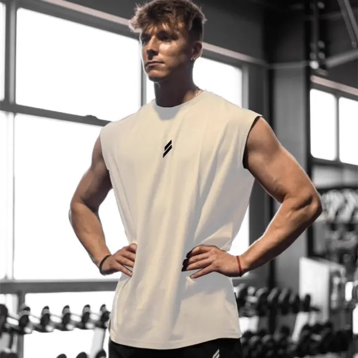 Camiseta de entrenamiento sin mangas para hombre, verano, fitness, transpirable, ajuste suave, secado rápido, ropa deportiva - 1