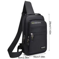 Bolso de pecho de tela Oxford para hombre, bolso cruzado multifuncional de estilo coreano, bolso de hombro deportivo ajustable de gran capacidad - details 0