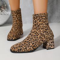 Botas de tacón alto de moda para mujer Primavera-Otoño-Invierno 2025 Cabeza cuadrada cremallera trasera - details 1