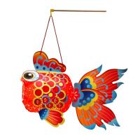 Linterna de Festival del Medio Otoño de pescado hecha a mano, linterna luminosa de loto de mediados de otoño, Kit de Material de linterna DIY de papel de estilo chino - details 11