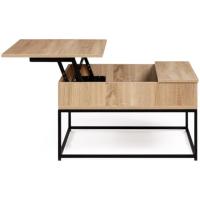 Mesa de centro, con tablero abatible integral y estante inferior, diseño industrial - details 2