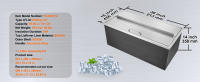 SucceBuy Nevera de hielo con cubierta deslizante, refrigerador comercial de acero inoxidable con cubierta deslizante, tubo de drenaje y tapón, para cocina al aire libre - details 8