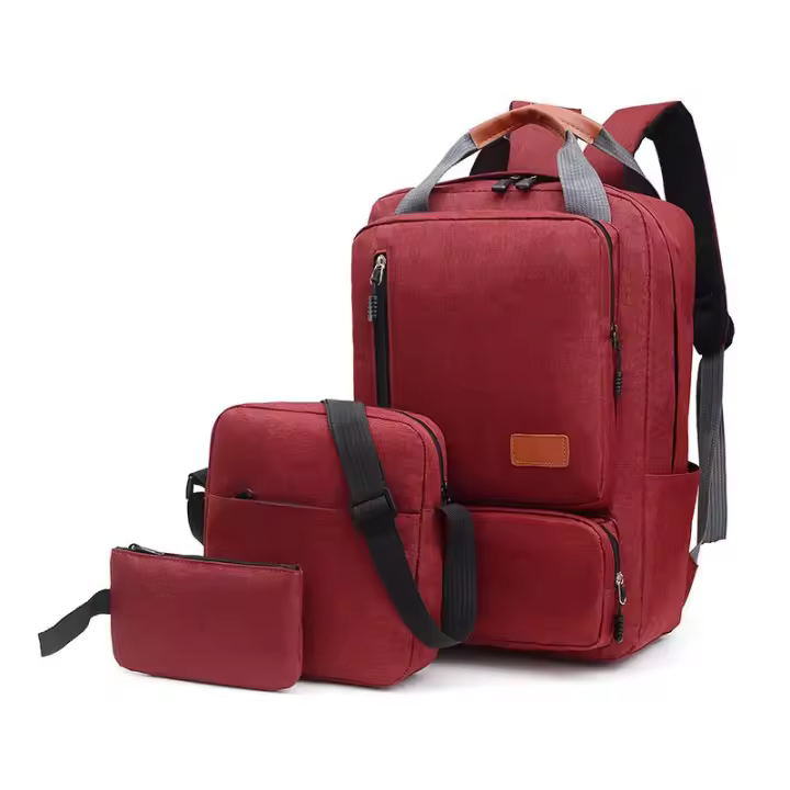 Mochila portátil para estudiantes de gran capacidad mochila portátil para hombres mochila de computadora multifuncional de tres piezas - 1