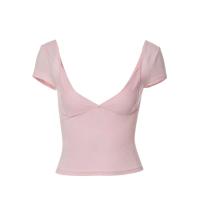 Ropa de verano ajustada Y2k Fairy Grunge 2000s para mujer, camisetas de manga corta con cuello en V, ropa de calle - details 2