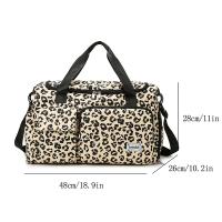 Bolso de Viaje de Ocio de Gran Capacidad con Estampado de Leopardo Bolso de Deportes y Fitness con Múltiples Bolsillos y Compartimento para Zapatos - details 3