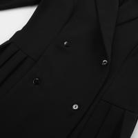 Traje negro elegante estilo maduro vestido acampanado moda mujer Otoño Invierno nueva colección - details 17