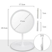 Espejo de maquillaje con luz LED blanca, Base de almacenamiento desmontable, 3 modos, Cable USB, regalo - details 2
