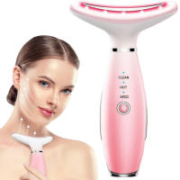 Masajeador facial y de cuello - Rosa (Dispositivo de belleza para el cuello 2, Rosa) - details 0