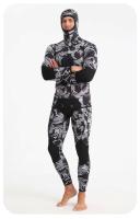 Traje de neopreno de 3MM para buceo, conjunto de 2 piezas de camuflaje para hombre, pesca submarina, mantiene el calor, surfistas, traje de buceo de cloropreno - details 9