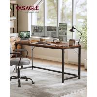 Mesa Oficina Pequeña y Estación Trabajo, Mesa para Teletrabajo, Estudio, Dormitorio, 50 x 100 x 76 cm, Estilo Industrial, Estructura Metal, Marrón Rústico y Negro Tinta LWD41X - details 43