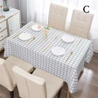 Mantel rectangular con estampado de cuadros de estilo nórdico, impermeable, resistente al aceite, patrón de búfalo de agua, mesa de comedor, fiesta - details 15