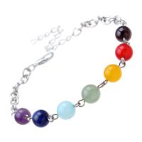 Pulsera de Cuentas Naturales con Volcánica y Ágata - Sistema Solar, Joyería Única para Mujer, Regalo Ecológico y Espiritual, Bisutería de Lujo - details 5